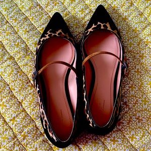 COACH X TABITHA SIMMONS suede and pony hair mary janes.